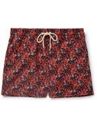 ATALAYE - Helianthe Short-Length Printed Swim Shorts - Orange