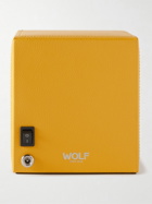 WOLF - Cub Pebble-Grain Vegan Leather Watch Winder - Yellow