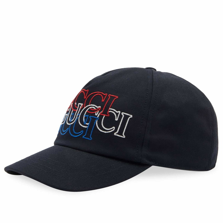 Photo: Gucci Men's Repeat Logo Cap in Navy