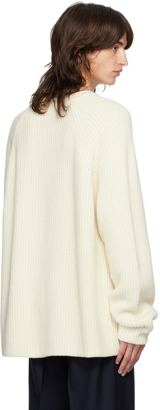 The Frankie Shop Off-White Carter Crewneck Sweater