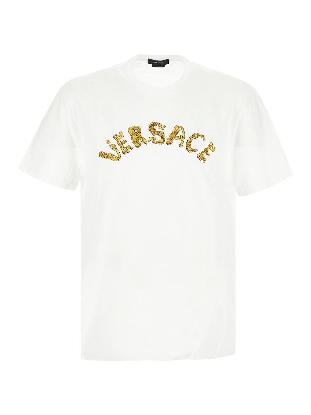 Photo: Versace Logo Embroidery T Shirt