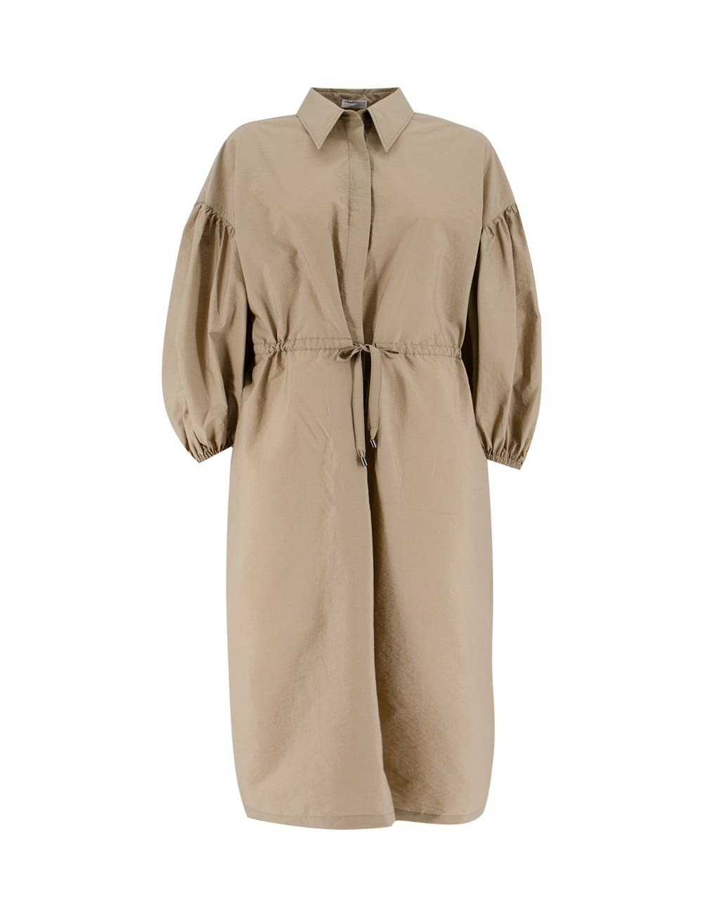 【BRUNELLO CUCINELLI】COTTON TECHNO CHEMISIER DRESS Brunello cucinelli Cotton techno chemisier dress available