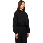 Dries Van Noten Black Cropped Sweatshirt