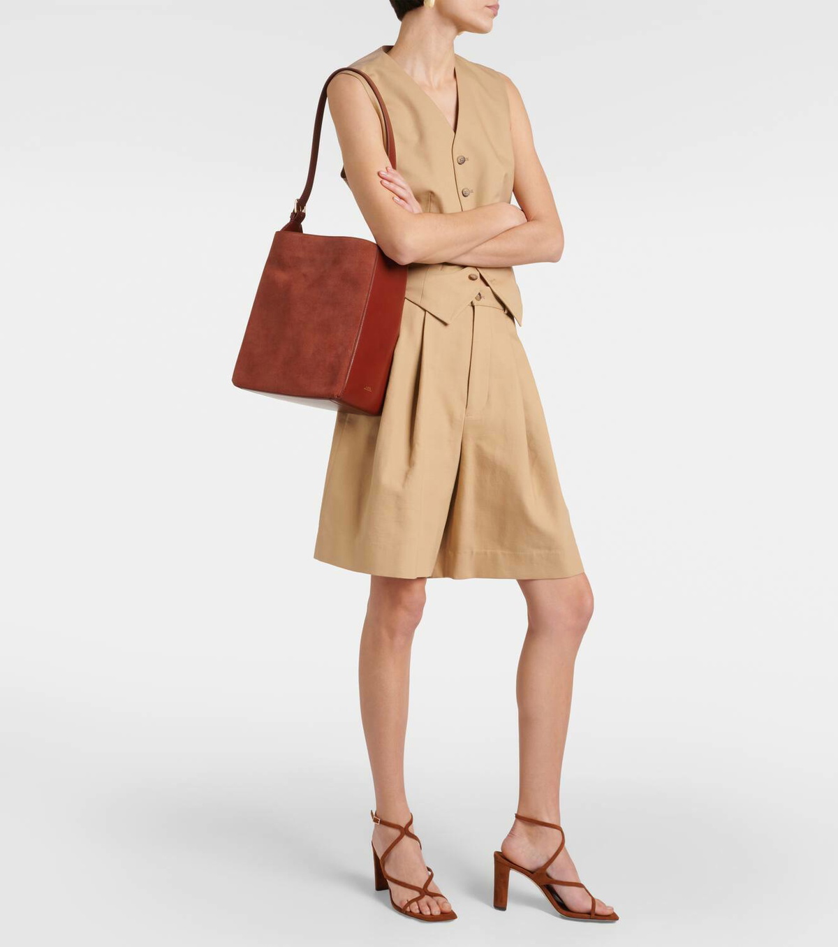 A.P.C. Virginie suede tote bag A.P.C.