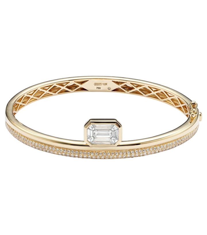Photo: Shay Jewelry 18kt gold bangle with diamonds
