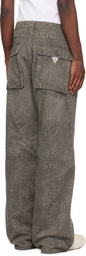 GUESS USA Gray Flannel Lined Relaxed Denim Jeans