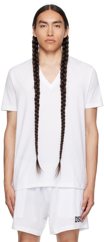 Photo: Dsquared2 Two-Pack White Basic T-Shirts