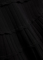 Loveshackfancy Lavender Pointelle Knit Mini Dress Black
