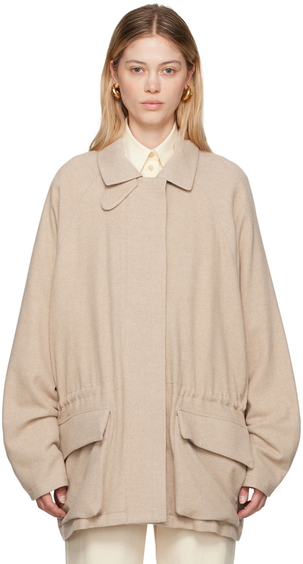 Photo: LE17SEPTEMBRE Beige Wool Drawstring Jacket