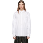 Comme des Garcons Homme Plus White Gathered Sleeves Shirt