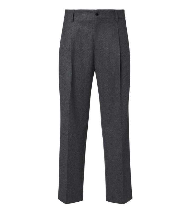 Photo: Dolce&Gabbana Virgin wool flannel wide-leg pants