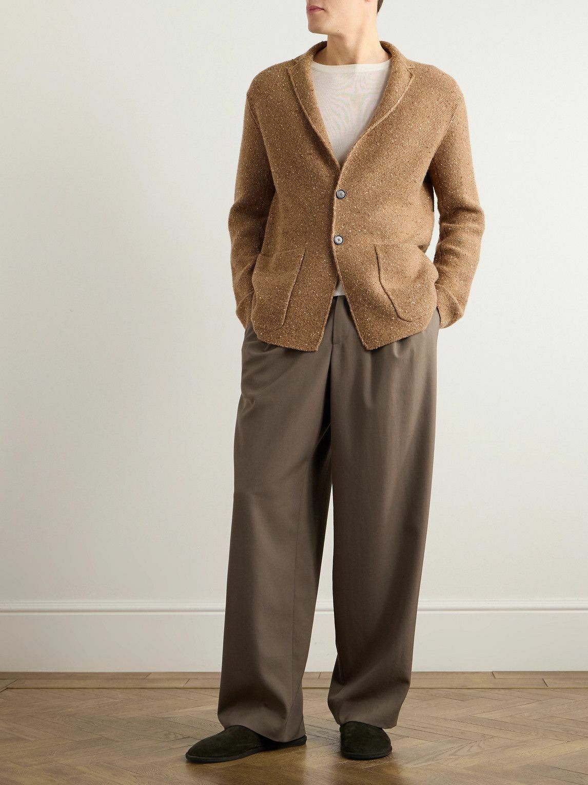 Loro Piana - Cerbonnio Cashmere and Linen-Blend Tweed Cardigan