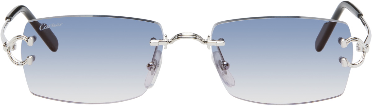 Cartier Silver Signature C de Cartier Sunglasses SIGNATURE C DE CARTIER SUNGLASSES | eBay main image 3