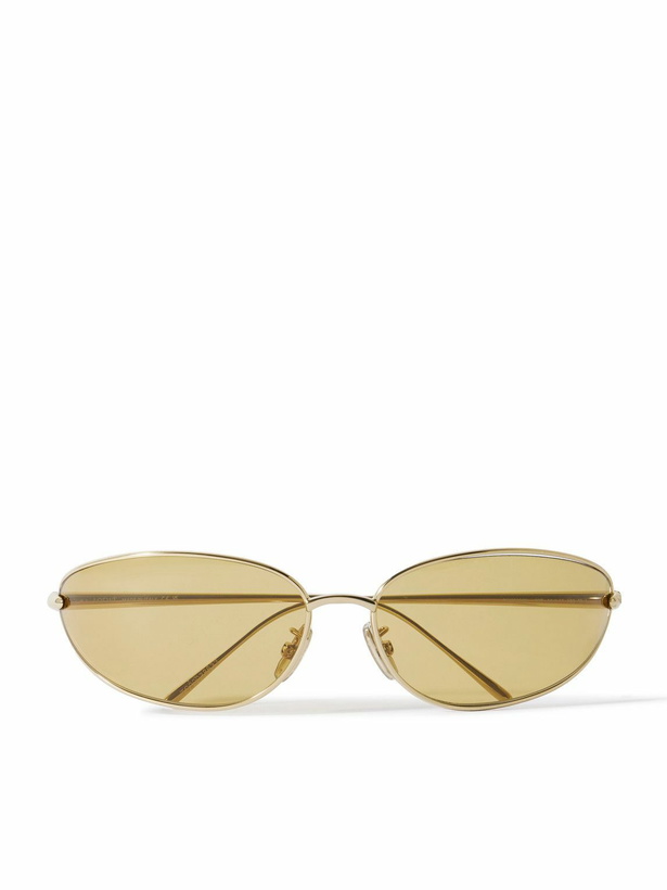 Photo: LOEWE - Oval-Frame Gold-Tone Sunglasses