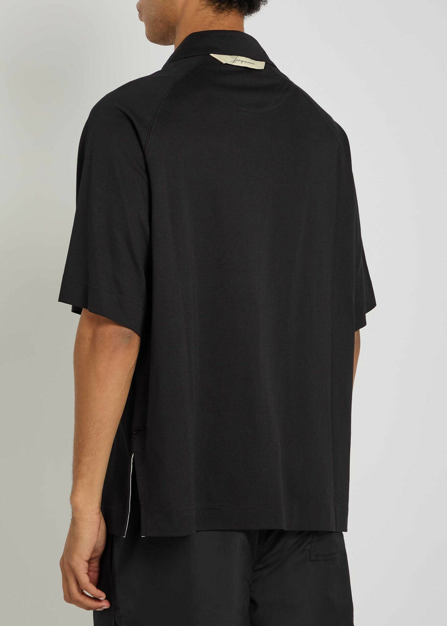 Jacquemus La Chemise Jean Atelier Woven Shirt Black