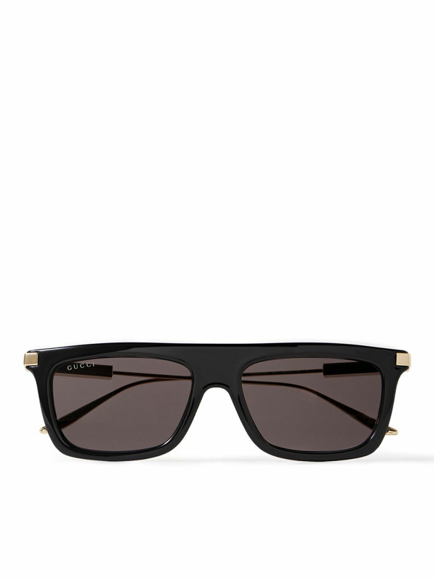 Photo: Gucci Eyewear - D-Frame Acetate and Gold-Tone Sunglasses