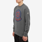 Moncler Men's Snowflake Logo Crew Sweat in Grey