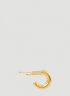 Triple Ridge Mini Hoop Earrings in Gold