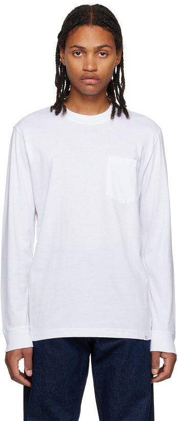 Photo: NORSE PROJECTS White Johannes Long Sleeve T-Shirt