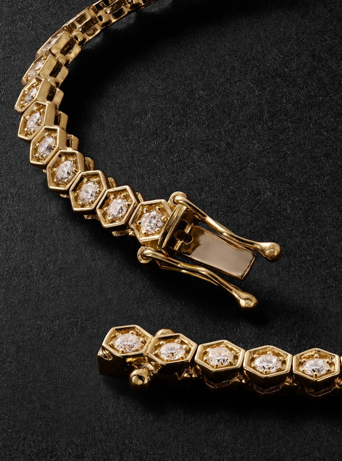 KOLOURS JEWELRY - Luna Wight Fortis Large Gold Diamond Bracelet - Gold