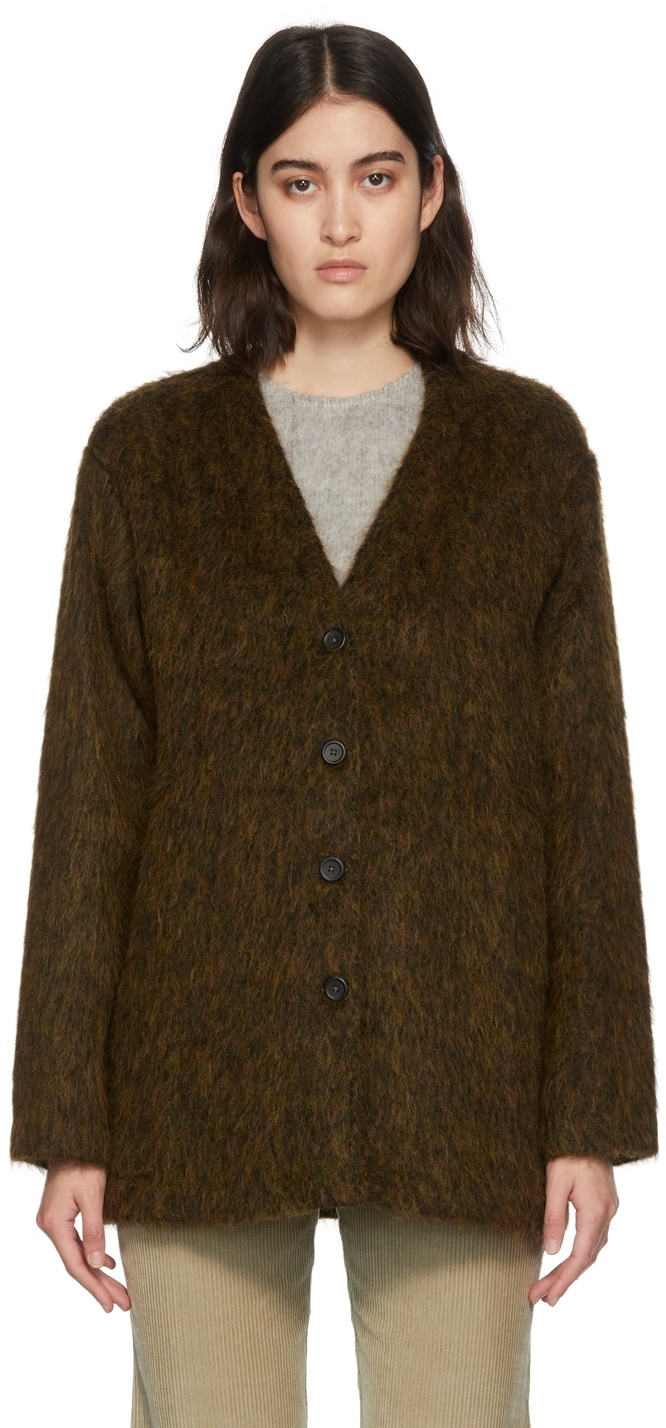 Our Legacy Brown Wool Mid Line Cardigan Our Legacy