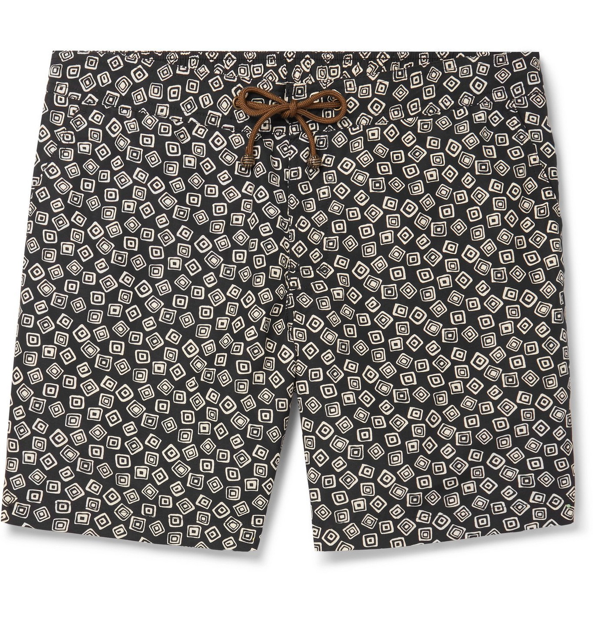Thorsun - Charvet Mid-Length Printed Swim Shorts - Black