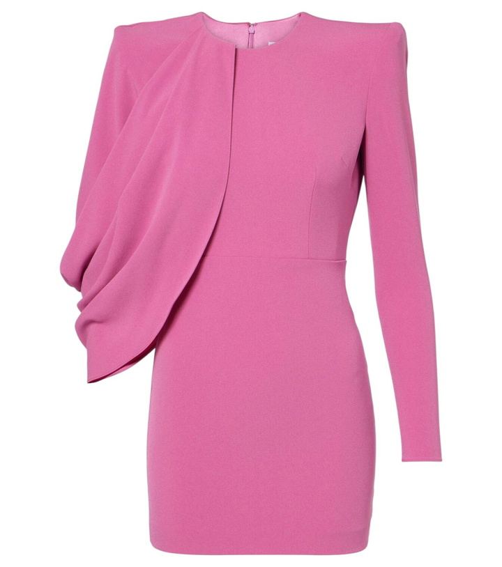 Photo: Alex Perry Caped asymmetric crêpe minidress