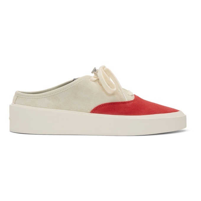 Photo: Fear of God Grey and Red 101 Backless Sneakers