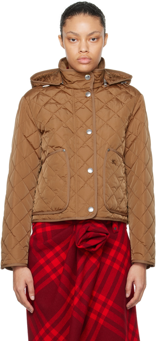 Burberry Tan Quilted Jacket Burberry