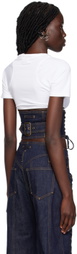 Jean Paul Gaultier Indigo 'The Lace-Up' Denim Corset