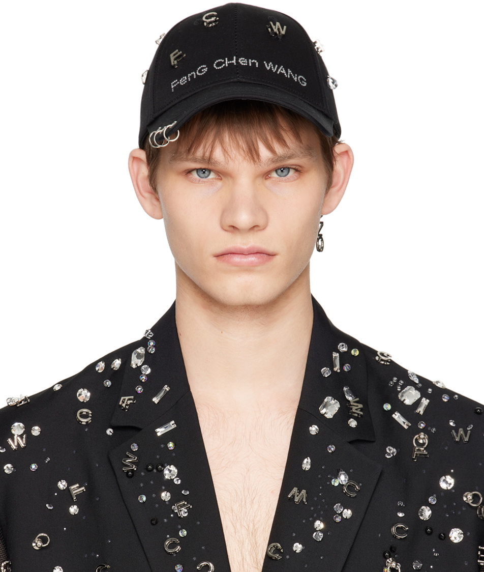 Feng Chen Wang Black and Grey Paneled Bucket Hat Feng Chen Wang