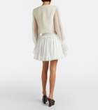 Balmain Ruffled poplin miniskirt