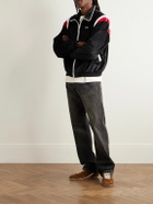 Rhude - Mancino Logo-Embroidered Striped Velour Track Jacket - Black