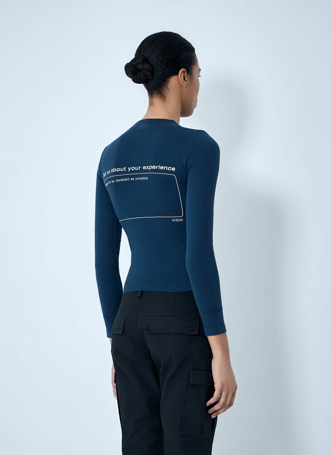 Balenciaga Star Embroidered Ribbed Top