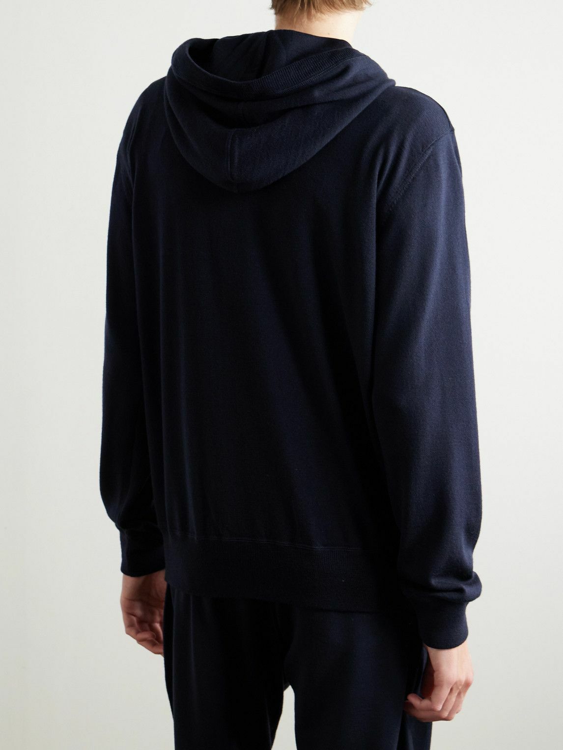 Dolce&Gabbana - Logo-Appliquéd Wool Hoodie - Blue