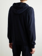 Dolce&Gabbana - Logo-Appliquéd Wool Hoodie - Blue