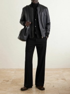 Paul Smith - Leather Bomber Jacket - Black