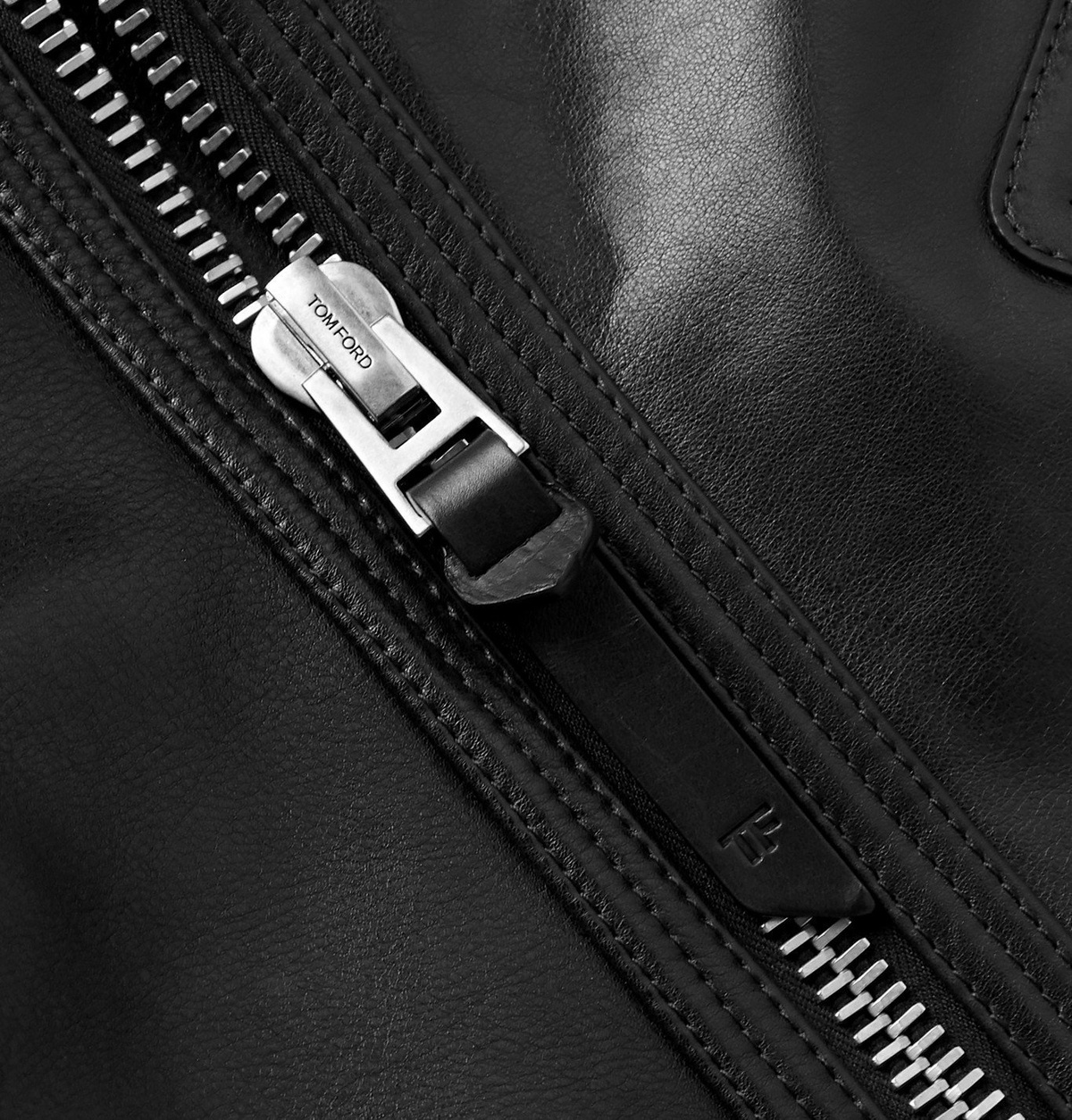 TOM FORD - Icon Slim-Fit Leather Biker Jacket - Black TOM FORD