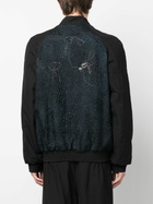 By Walid Black Otto Embroidered Bomber Jacket