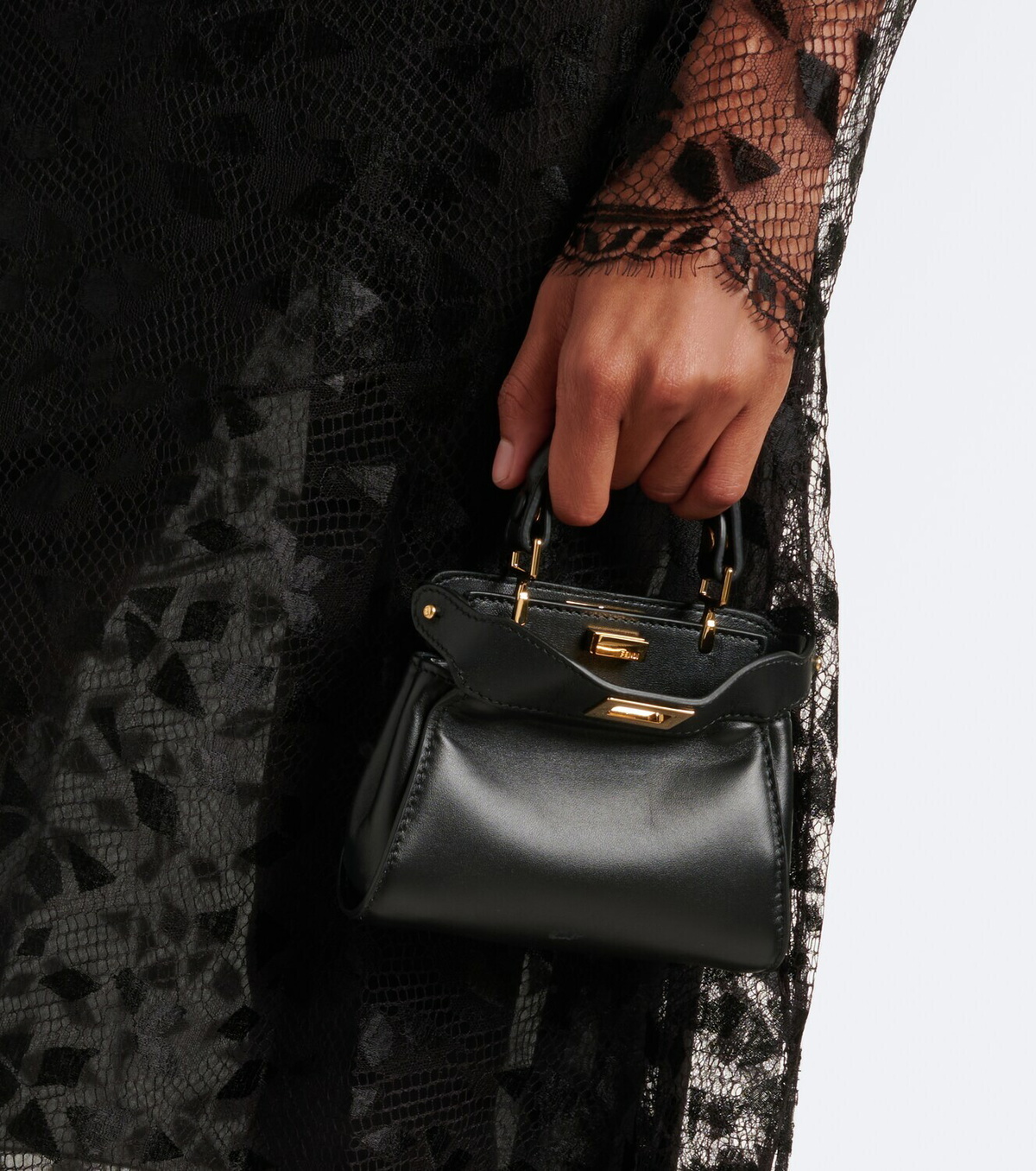 Fendi Peekaboo® Mini leather top-handle bag