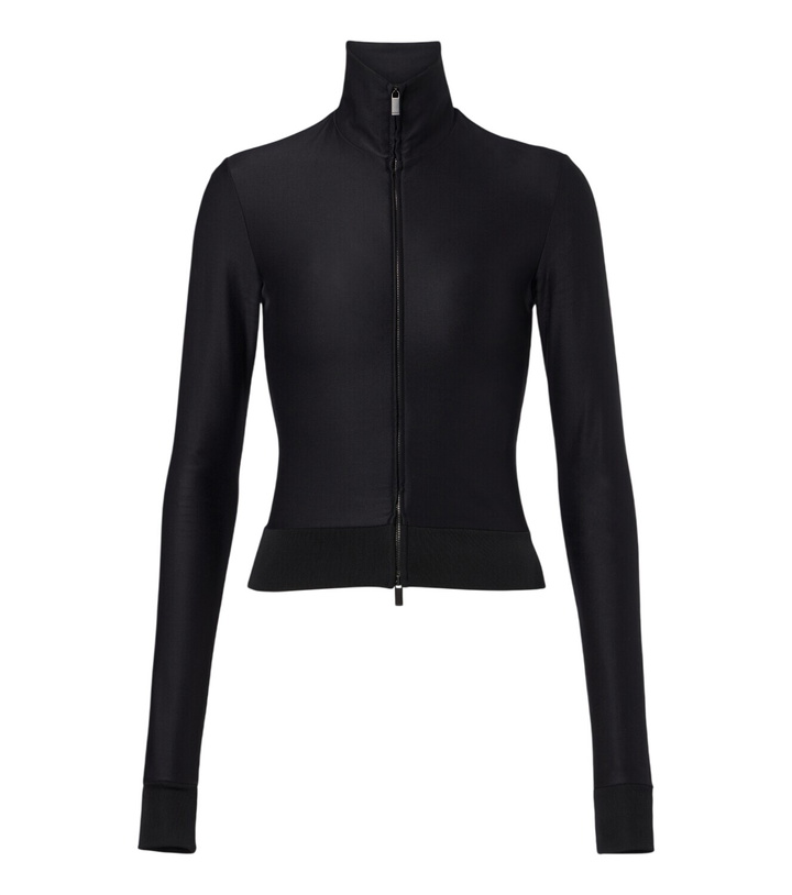 Photo: Gucci Silk-blend zip-up top
