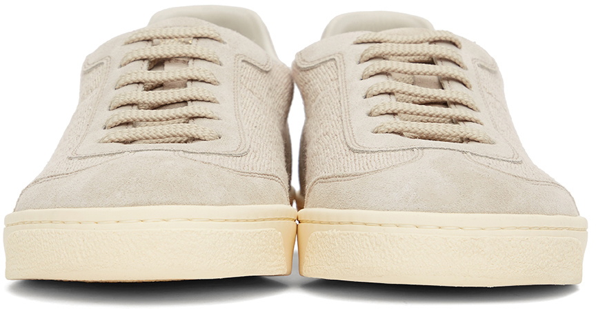 Brunello Cucinelli Taupe Knit Hybrid Sneakers