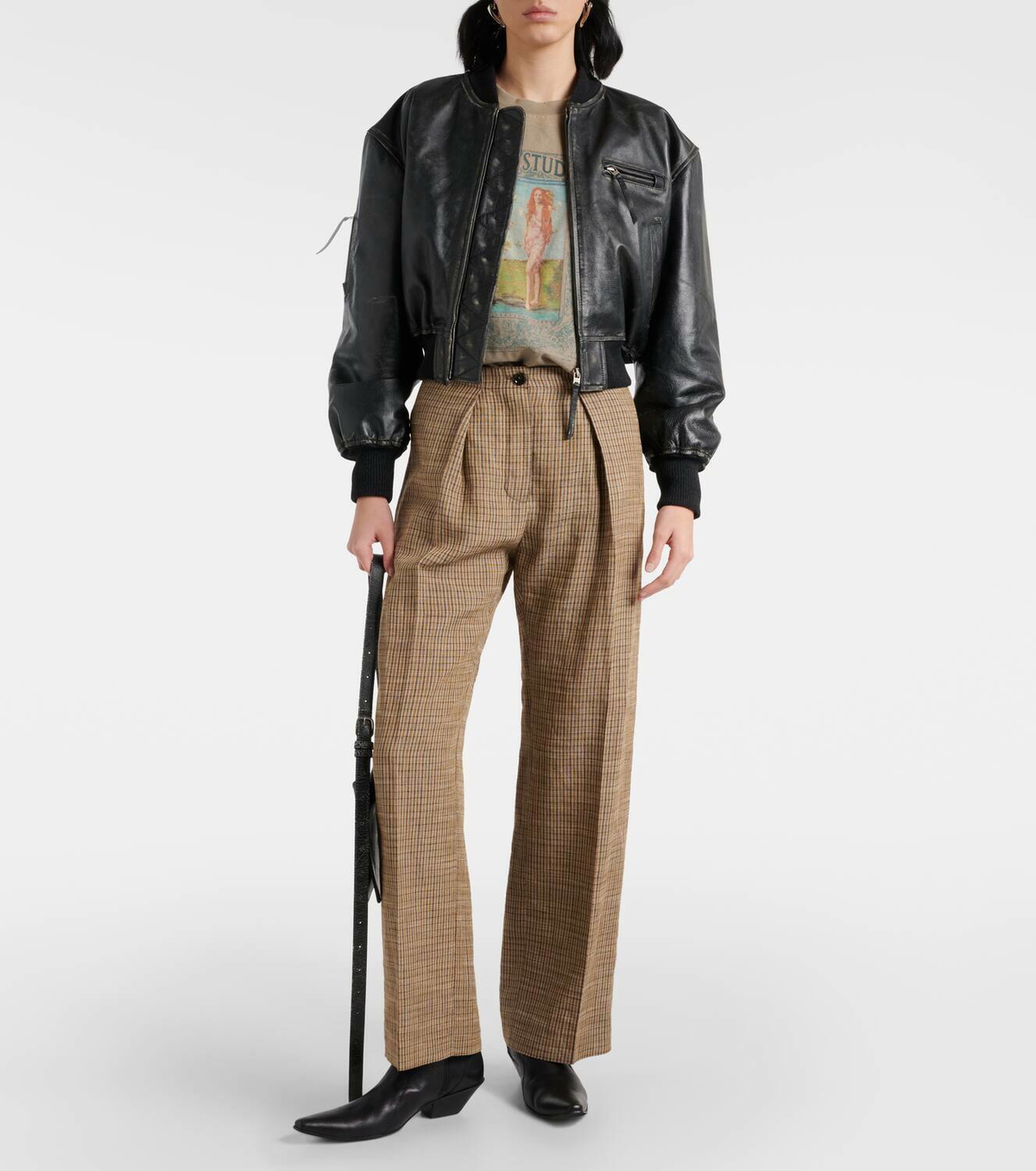 Acne Studios New Lomber leather bomber jacket Acne Studios