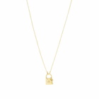 Oceanus Women's Lock & Key Playboy Necklace in Gold