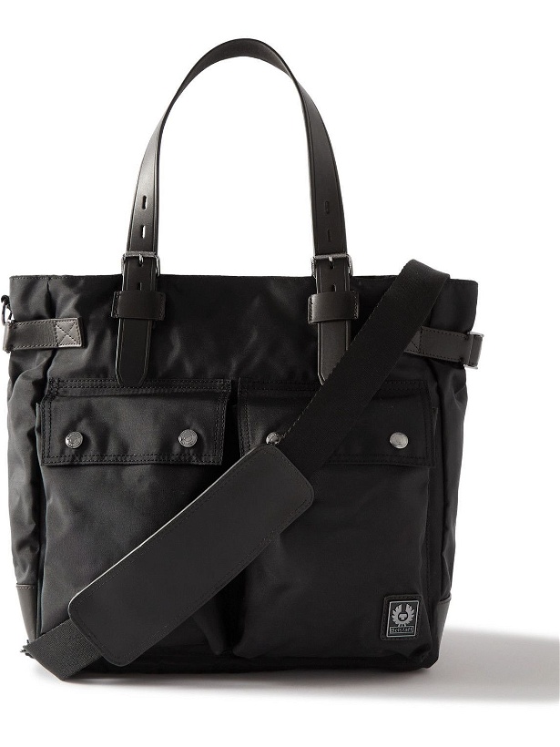 Photo: Belstaff - Touring Leather-Trimmed Canvas Tote Bag