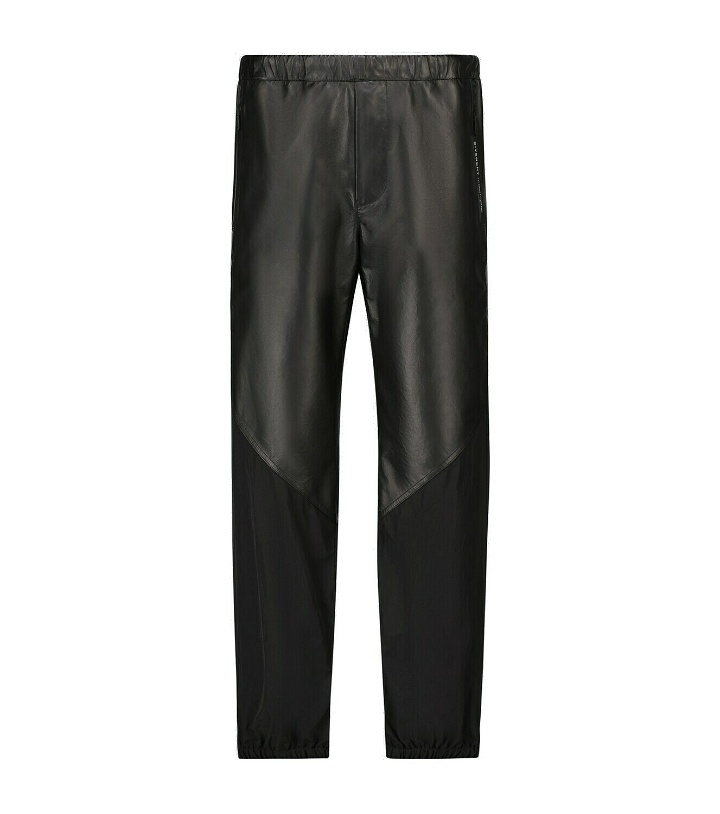 Photo: Givenchy - Leather and nylon sweatpants