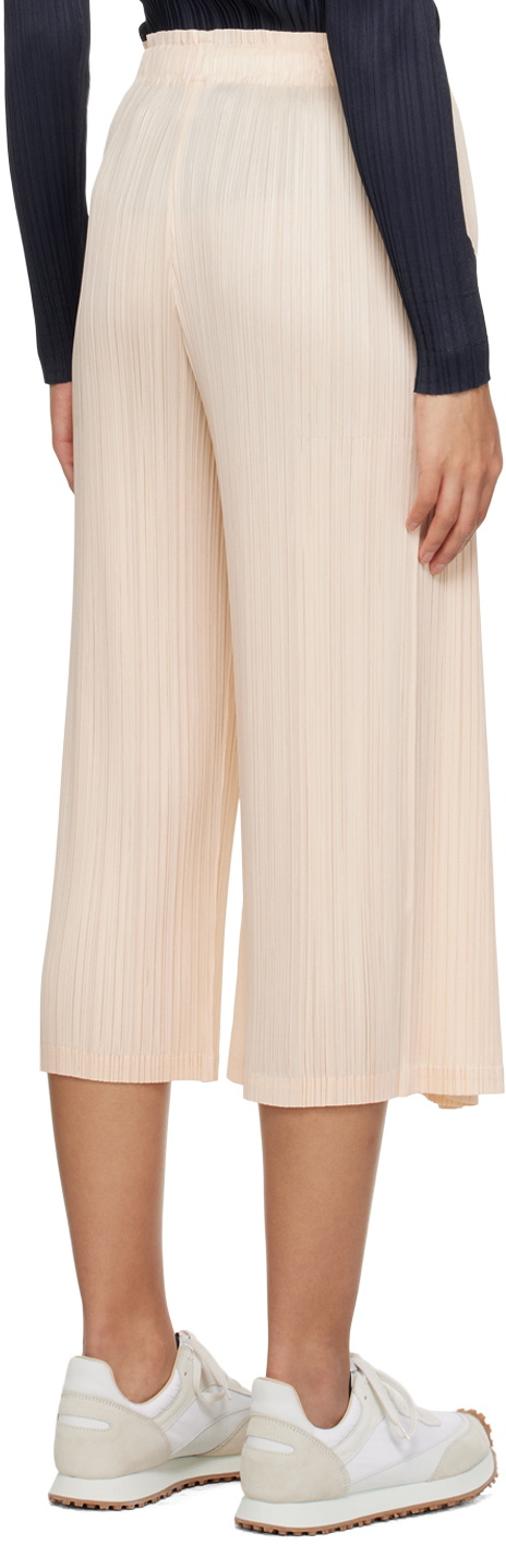 Pleats Please Issey Miyake Beige Monthly Colors February Trousers