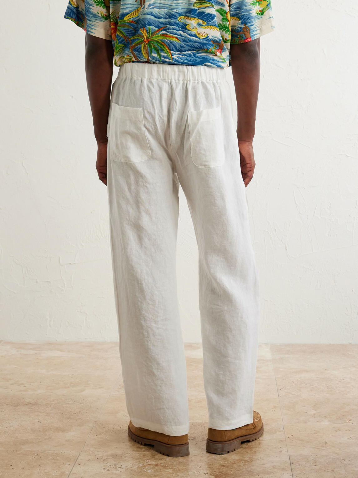 Cherry Los Angeles - Straight-Leg Linen Trousers - White