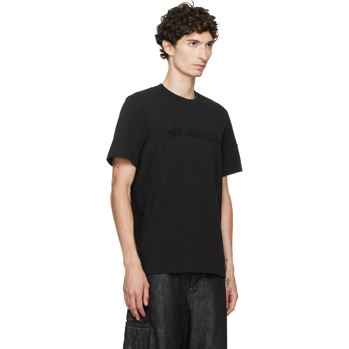 Moncler Black Logo Cotton T-shirt
