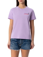 MC2 Saint Barth Woman Cotton Jersey Crewneck T-shirt Emilie With Save Water Drink Spritz Embroidery
